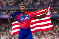 Fred Kerley at the Paris Olympics 2024. (Photo by Andy Cheung/ Getty Images)